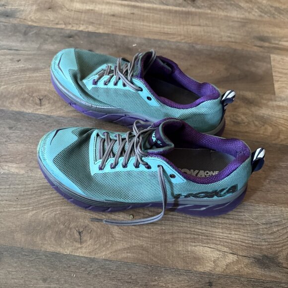 Hoka One One Challenger Hiking Women's Size 9 Teal Athletic Running Shoes Walk - Picture 2 of 6